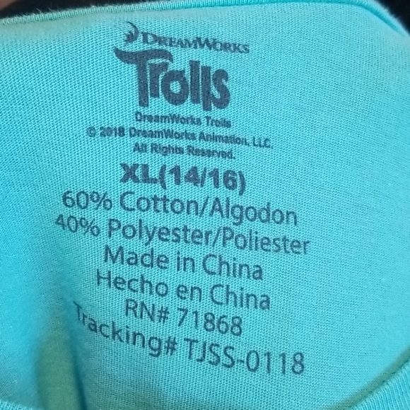 Girls'  Trolls short sleeved tee - Picture 2 of 2